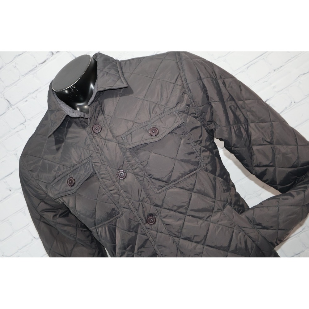 The Normal Brand Quilted Jacket Men Medium Gray Fleece Lined Puffer